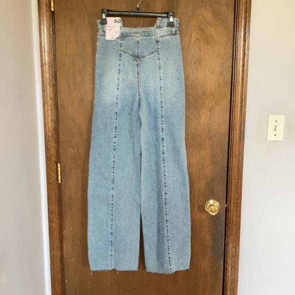 Relist 5/17❌ So Notch waist Super High rise Wide Leg raw hem jean - Picture 5 of 16